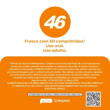 Complexo Senna Almeida Prado 46 com 60 Comprimidos