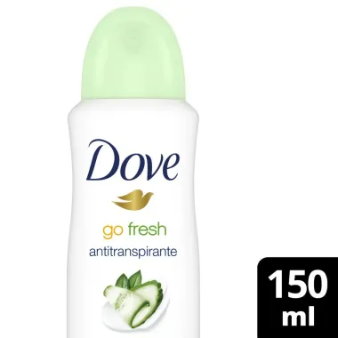 Desodorante Antitranspirante Aerosol Dove Go Fresh Pepino e Chá Verde 150ml