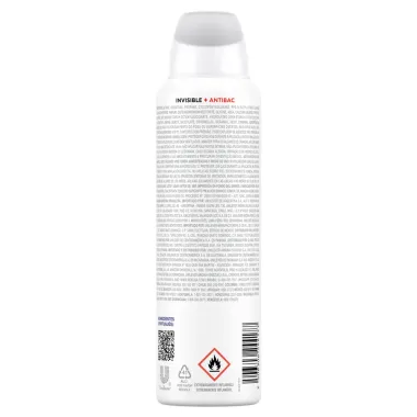 Desodorante Antitranspirante Rexona Antibacterial + Invisible Aerosol 150ml