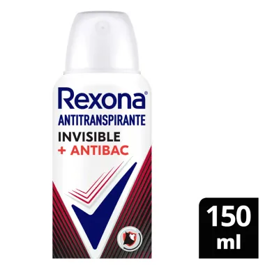 Desodorante Antitranspirante Rexona Antibacterial + Invisible Aerosol 150ml