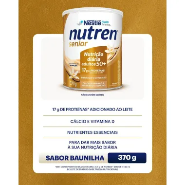 Nutren Senior Complemento Alimentar Baunilha 370g