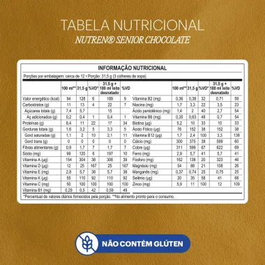 Nutren Senior Complemento Alimentar Chocolate 370g