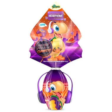 Ovo de P&aacute;scoa Arcor Ao Leite Tortuguita Headphone Bluetooth Cores Sortidas 100g