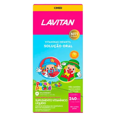 Vitamina Infantil Lavitan Solução Oral Tutti-Frutti Patati Patatá 240mL