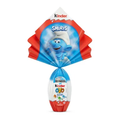 Ovo de P&aacute;scoa Kinder Ovo Os Smurfs com 1 Surpresa Sortida 100g