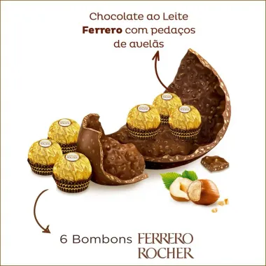 Ovo de P&aacute;scoa Ferrero Rocher 365g