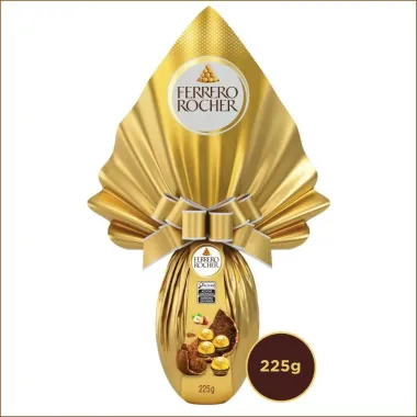Ovo de P&aacute;scoa Ferrero Rocher ao Leite 225g