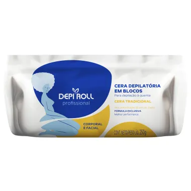 Depilador DepiRoll Profissional Cera Quente Corporal e Facial Tradicional 250g