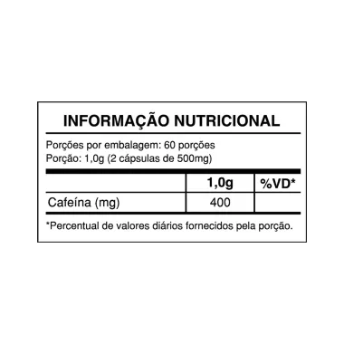 Cafe&iacute;na Health Labs 120 C&aacute;psulas