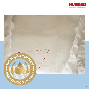 Fralda Huggies Supreme Care Tamanho P Mega 48 Unidades Descartáveis