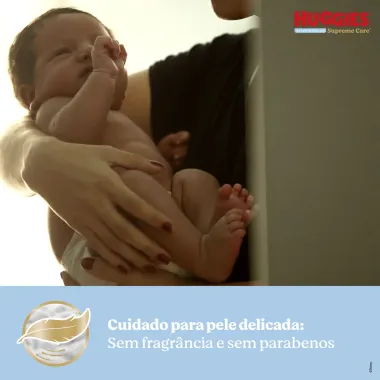 Fralda Huggies Supreme Care Tamanho P Mega 48 Unidades Descartáveis