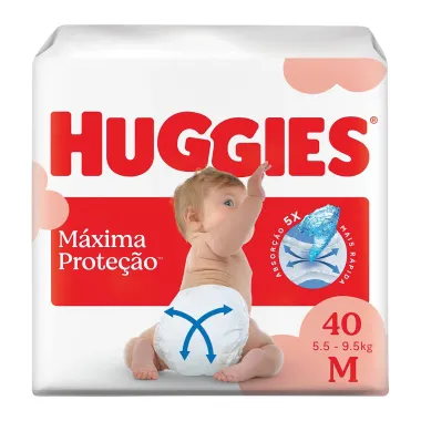 Fralda Huggies Supreme Care Tamanho M Mega 40 Unidades Descartáveis
