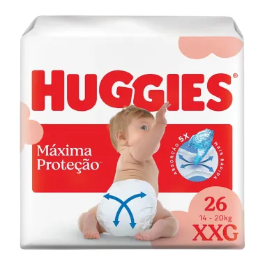 Fralda Huggies Supreme Care Tamanho XXG Mega 26 Unidades Descartáveis