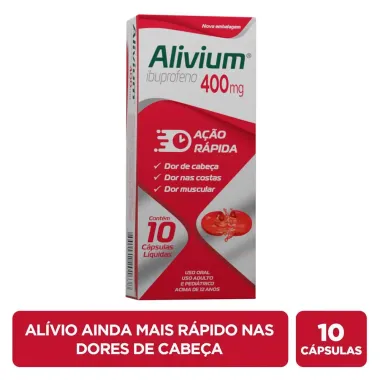 Alivium 400mg com 10 C&aacute;psulas L&iacute;quidas