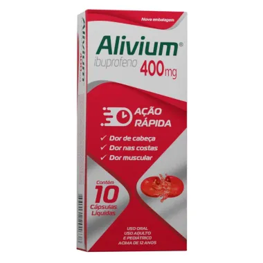 Alivium 400mg com 10 C&aacute;psulas L&iacute;quidas
