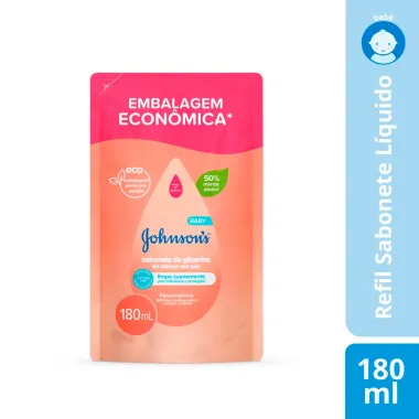 Sabonete Líquido de Glicerina Johnson's Baby Refil 180ml
