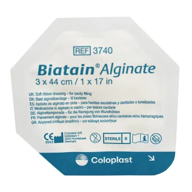 Curativo Biatain Alginato Fita 3cm x 44cm com 1 Unidade