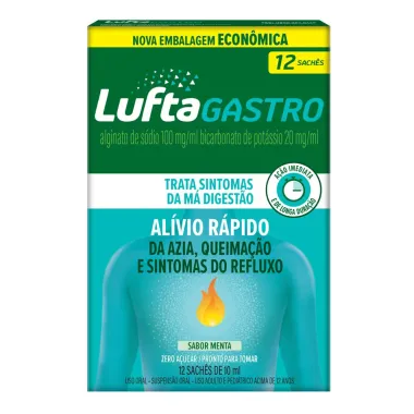 LuftaGastroPro Sach&ecirc; L&iacute;quido 12 Sach&ecirc;s de 10ml
