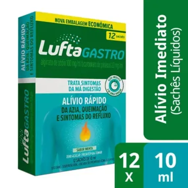 LuftaGastroPro Sach&ecirc; L&iacute;quido 12 Sach&ecirc;s de 10ml