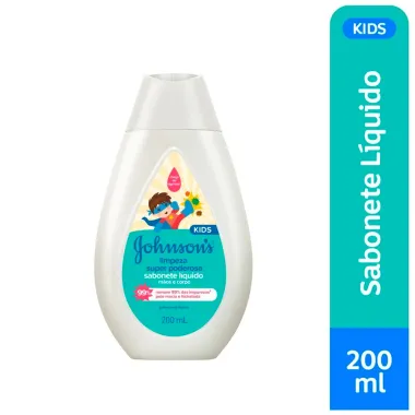 Sabonete Líquido Johnson's Kids Limpeza Super Poderosa 200ml