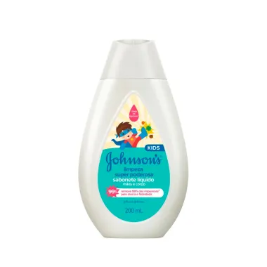 Sabonete Líquido Johnson's Kids Limpeza Super Poderosa 200ml