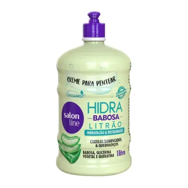 Creme de Pentear Salon Line Hidra Babosa Litrão 1 Litro