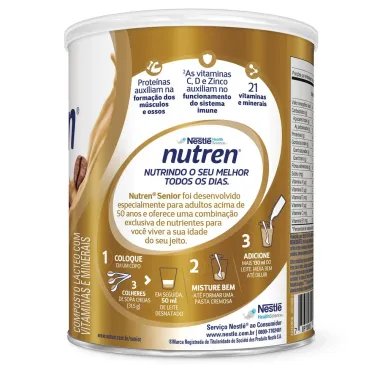 Nutren Senior Complemento Alimentar Café com Leite 370g