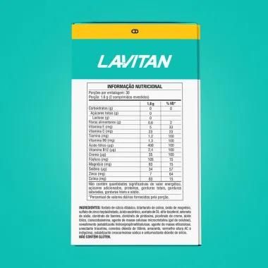 Lavitan Mem&oacute;ria Suplemento Alimentar com 60 Comprimidos