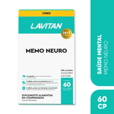 Lavitan Mem&oacute;ria Suplemento Alimentar com 60 Comprimidos