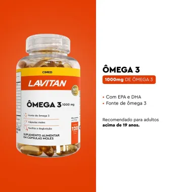 Lavitan Ômega 3 1000mg com 120 Cápsulas Moles