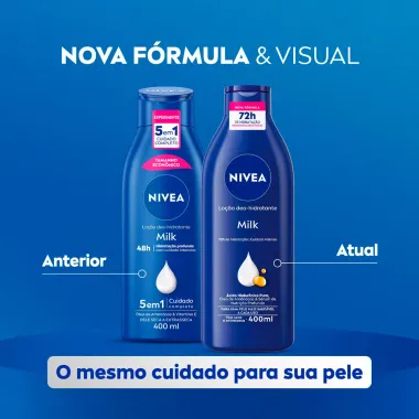 Loção Nivea Milk para Pele Seca a Extrasseca com 2 Unidades de 400ml cada