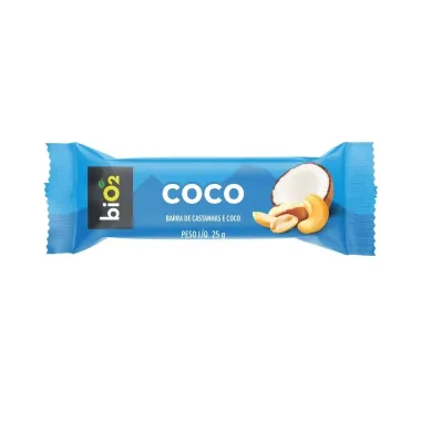 Barra de Cereal Bio2 Coco Sabor Castanhas e Coco com 25g
