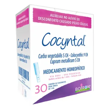 Cocyntal Boiron Flaconetes com 30 unidades de 1ml cada