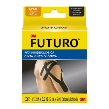 Fita Kinesiológica 3M 5CMX5CM Preta Futuro 1 Rolo