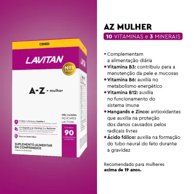 Lavitan A-Z Mais Mulher com 90 Comprimidos