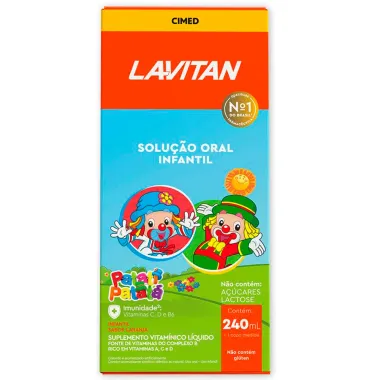 Vitamina Infantil Lavitan Solução Oral Laranja Patati Patatá 240mL