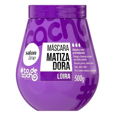 Máscara Capilar Matizadora Salon Line To De Cacho Roxa 500g