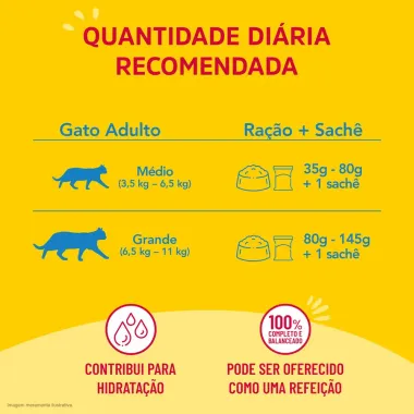Ração Úmida para Gatos Friskies Adultos Sabor Carne ao Molho em Sachê 85g