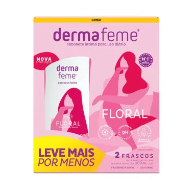 Sabonete Íntimo Dermafeme Floral Kit 2X200Ml