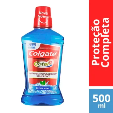 Enxaguante Bucal Colgate Total 12 Clean Mint Sem Álcool 500ml