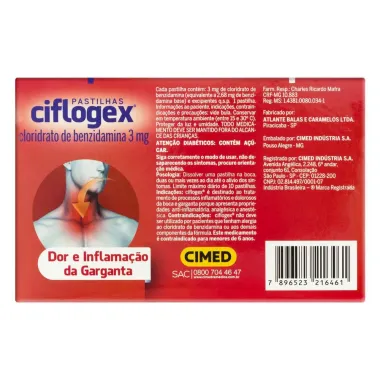 Ciflogex Pastilha Sabor Cereja com 12 Unidades