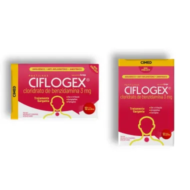 Ciflogex Pastilha Sabor Cereja com 12 Unidades