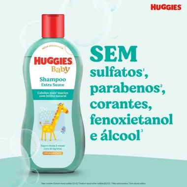 Shampoo Infantil Huggies Extra Suave com 400ml