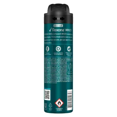 Desodorante Antitranspirante Aerosol Masculino Rexona Impacto 72 horas 150ml
