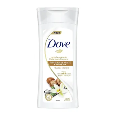 Loção Desodorante Dove Hidratante Corporal Manteiga de Karité & Baunilha 200ml