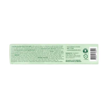 Creme Dental Boni Natural Menta e Carvão Vegetal 90g
