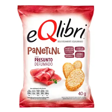 Biscoito EQlibri Panetini Sabor Presunto Defumado 40g