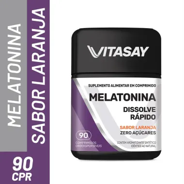 Vitasay Melatonina Sabor Laranja com 90 Comprimidos