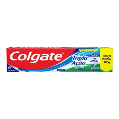 Creme Dental Colgate Tripla Ação Menta Original Leve 180g Pague 140g