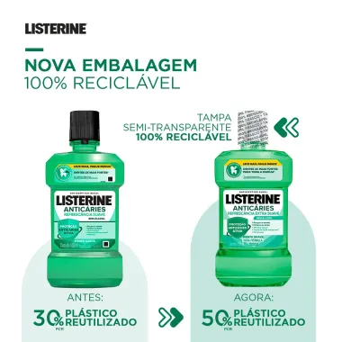 Enxaguante Bucal Listerine Anticáries Zero Álcool Menta 500ml